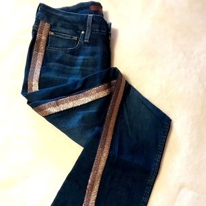 “Flawless” Joe’s sequin strip jeans